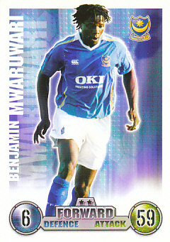 Benjamin Mwaruwari Portsmouth 2007/08 Topps Match Attax #237